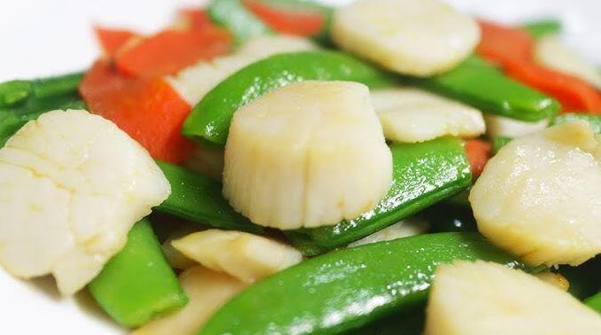 114. Scallops W. Snow Peas