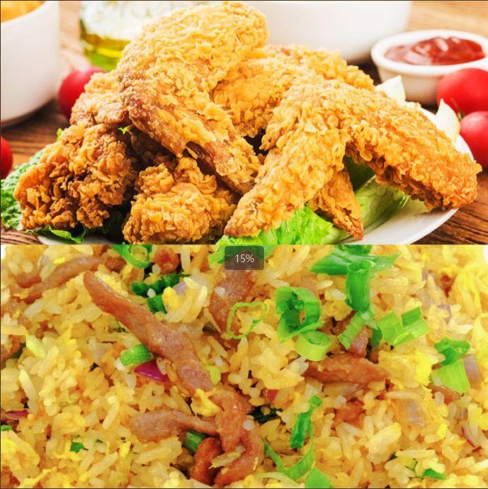 Chicken Wings W. Beef Fried Rice