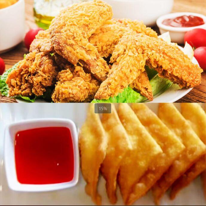 Chicken Wings W. Crab Rangoon